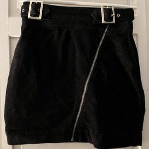 Urban Outfitters Black Corduroy Mini Skirt Size XS